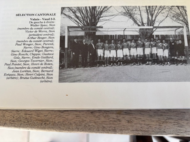 Recorte fotográfico de Georges Tavernier en la selección cantonal